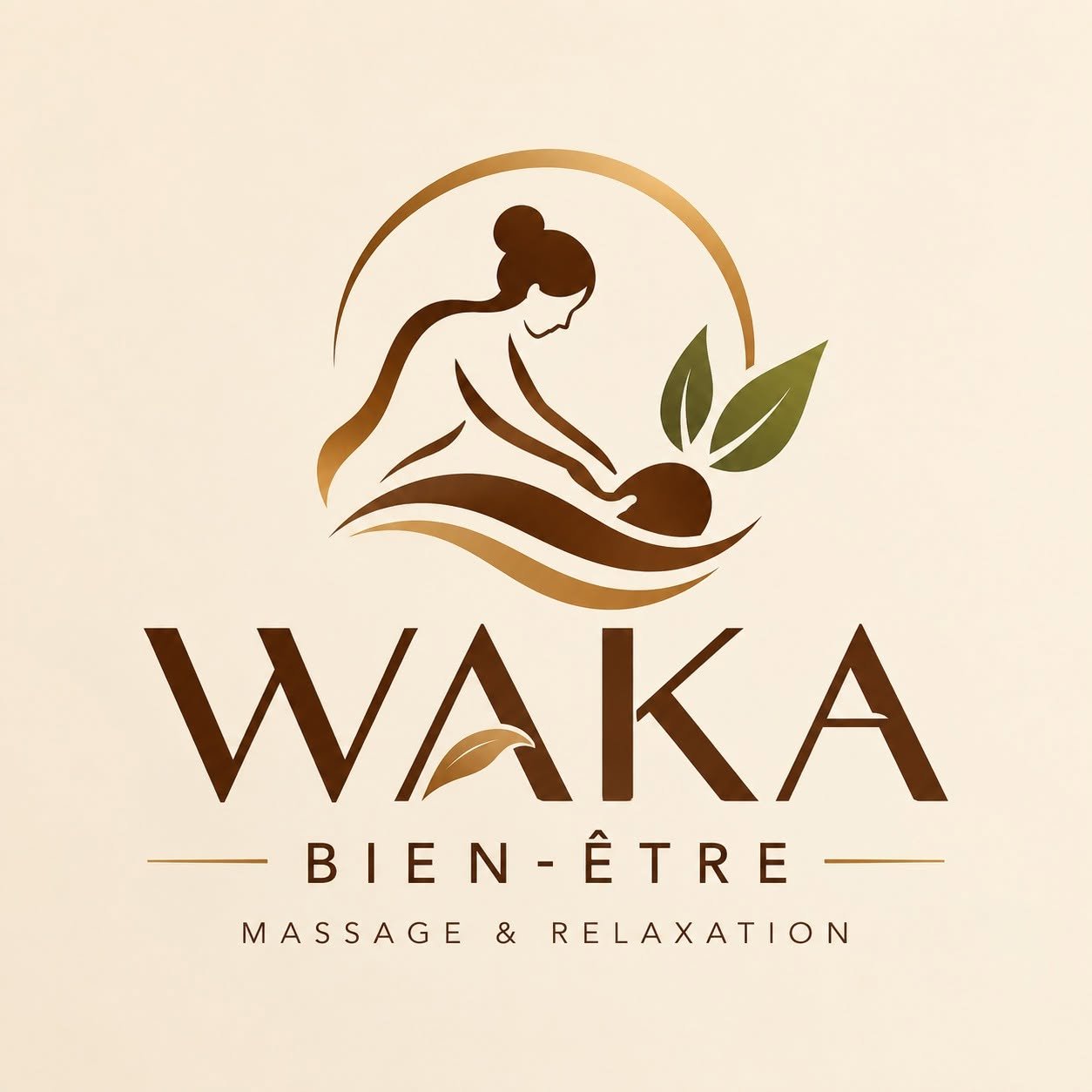 Logo WAKA Bien-être — Massage & Relaxation